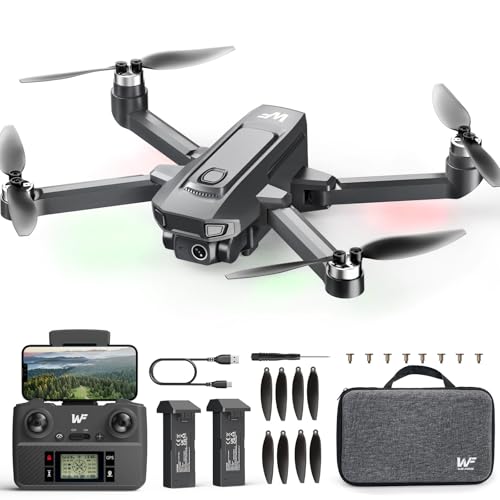 Drones with Camera for Adults 4k, WF30 GPS Follow Me Drone for Beginners Kids Foldable FPV RC Quadcopter, Return Home, Brushless Motor, 5G Transmission, 40 Mins Flight Time, 2 Batteries