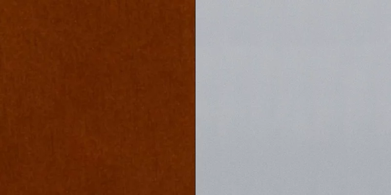 Emma + Oliver Silver Slat Back Metal Restaurant Chair - Cherry Wood Seat