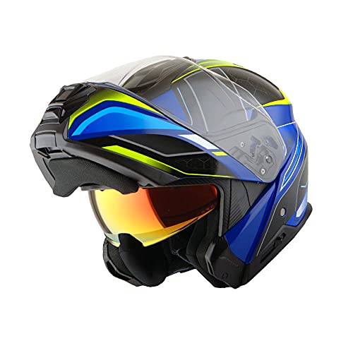 Martian Motorcycle Modular Full Face Helmet Flip up Dual Visor Sun Shield: HG362 Matt Black