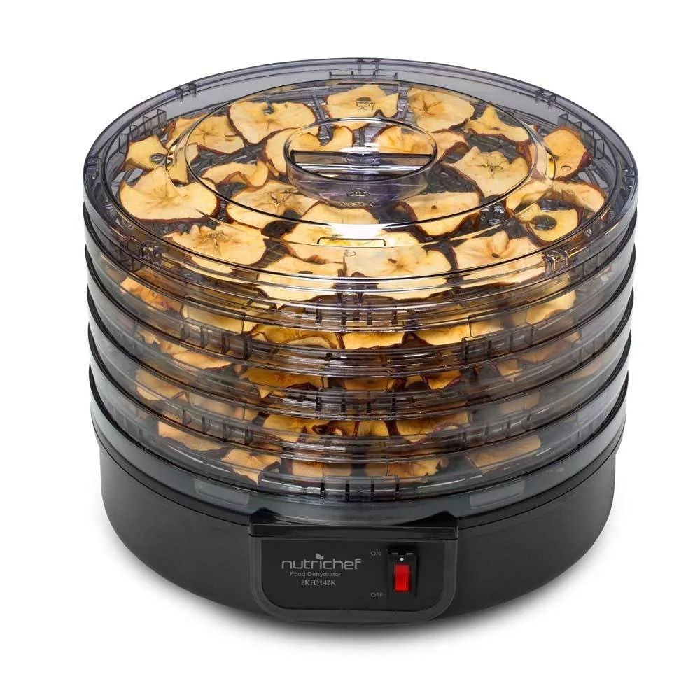 NutriChef AZPKFD14BK Food Dehydrator, 7.7 x 13 x 13 inches, Black