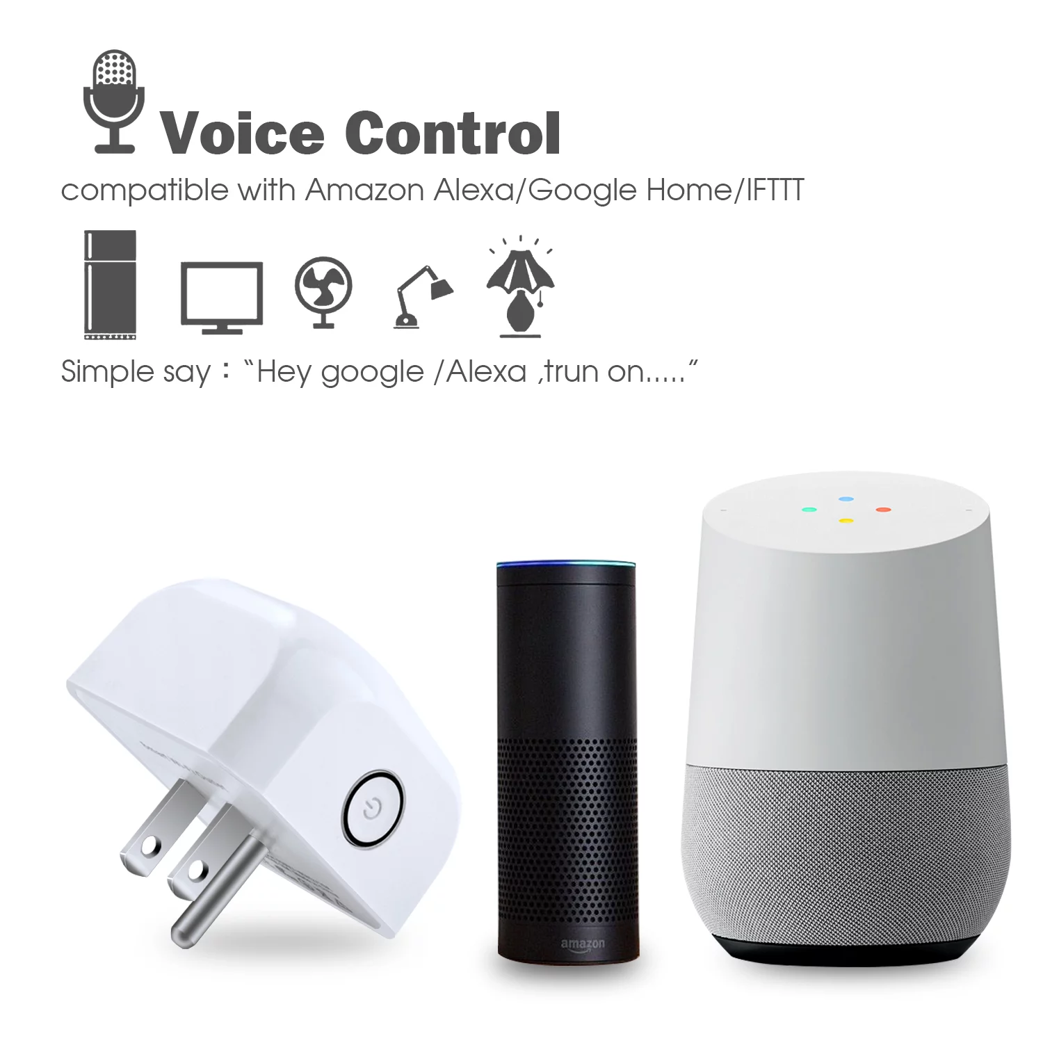 Kootion Smart Plug 4 Pack Wifi Enabled Mini Outlets Smart Socket, Compatible with Google Assistant, No Hub Required, Timing Outlet Remote Control