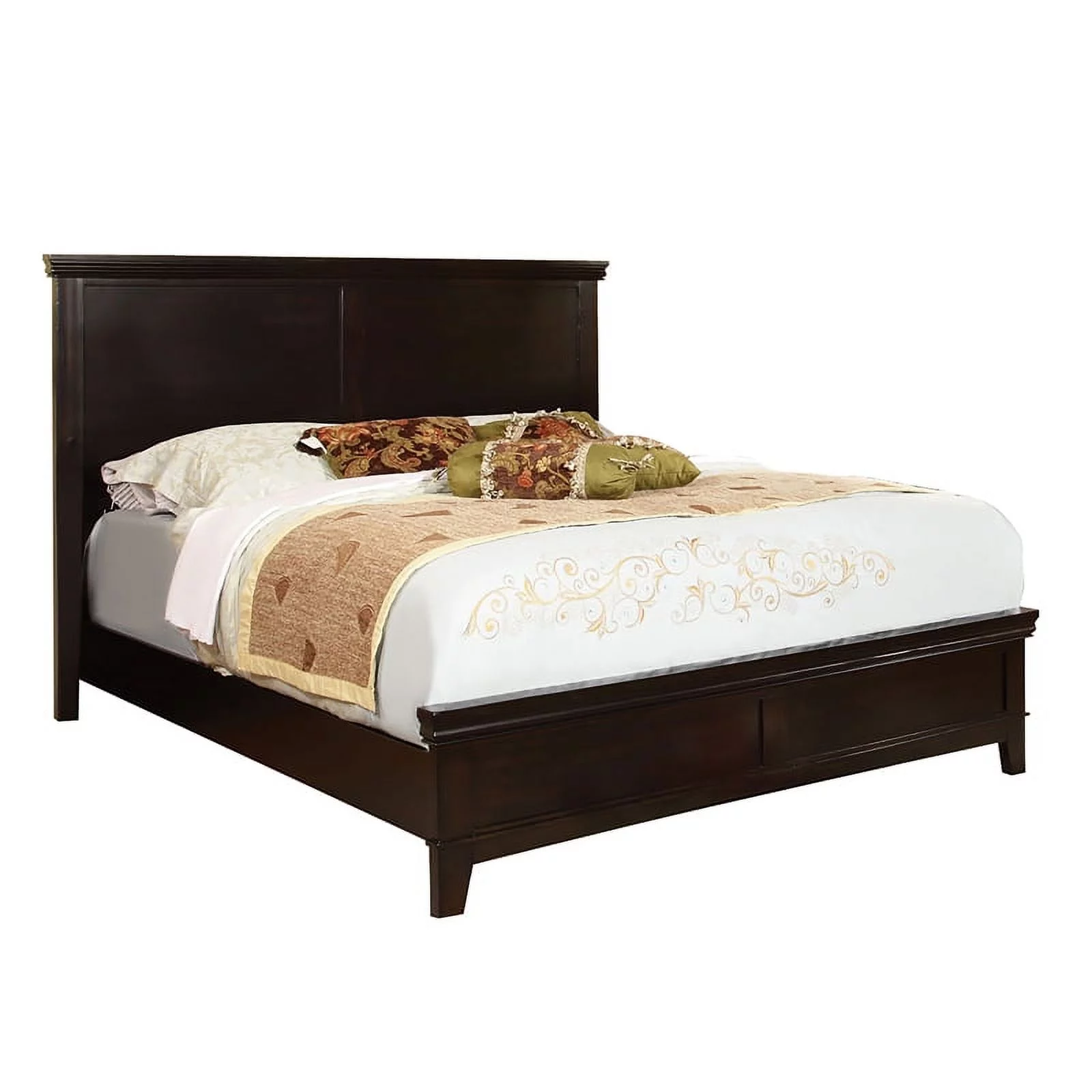 Furniture of America Brighton Contemporary Wood Veneer Platform Bed, Queen, Espresso