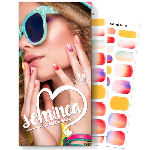 Semi Cured Gel Nail Strips-Easy Apply Christmas Gel Nail Stickers Holiday Semi Cured Manicure Strips with Sparkling Xmas Designs (Classic Yule)