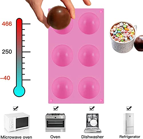 Hot Chocolate Bomb Mold Silicone Large Chocolate Sphere Mold Chocolate Ball Molds Silicone Hot Cocoa Bomb Molds 2.5