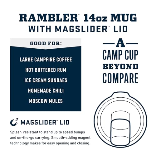 YETI Rambler 14 oz Stackable Mug, Vacuum Insulated, Stainless Steel with MagSlider Lid