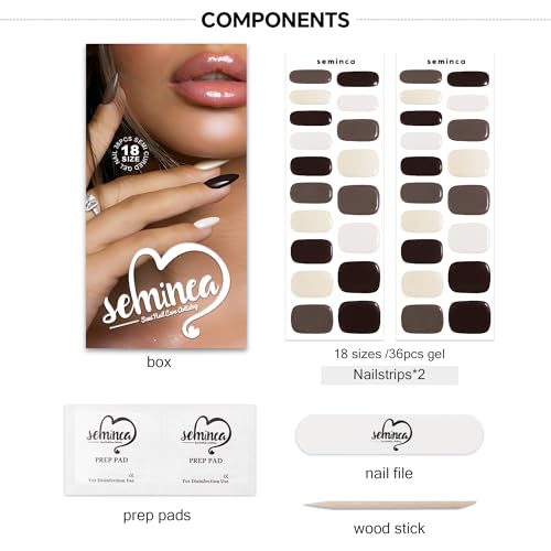 Semi Cured Gel Nail Strips-Easy Apply Christmas Gel Nail Stickers Holiday Semi Cured Manicure Strips with Sparkling Xmas Designs (Classic Yule)