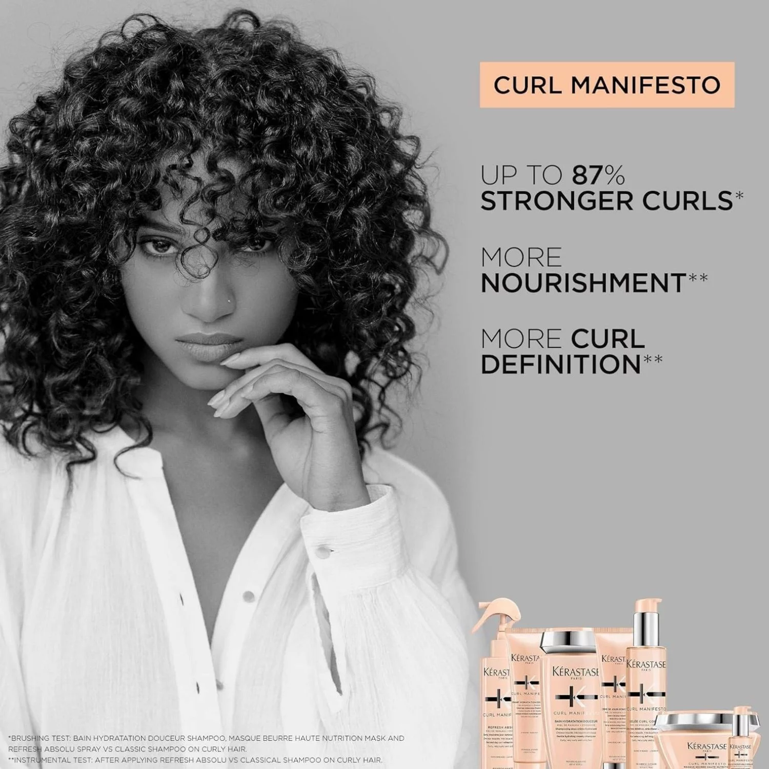 Kerastase Curl Manifesto Bain Hydratation Douceur Shampoo & Fondant Hydratation Essentielle Conditioner Set, 34 oz Each With Pumps