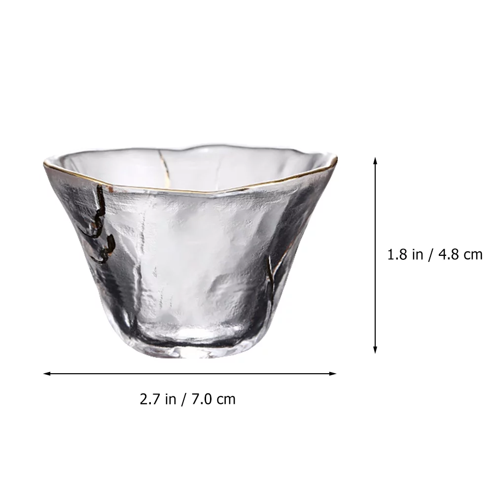 OUNONA 4pcs Japanese-Style Sake Cups Drinking Cups Tea Cups Universal Glass Cups