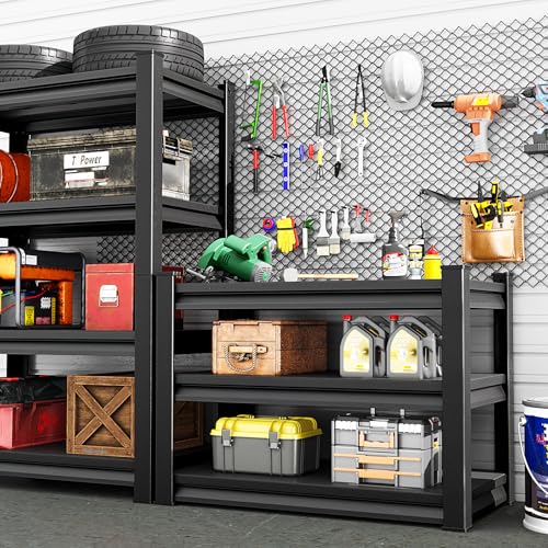 35.4''W Garage Shelving Heavy Duty, 1200LBS Loads Adjustable Storage Shelves,35.4