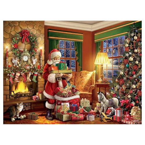White Mountain Puzzles Delivering Gifts - 500 Piece Jigsaw Puzzle