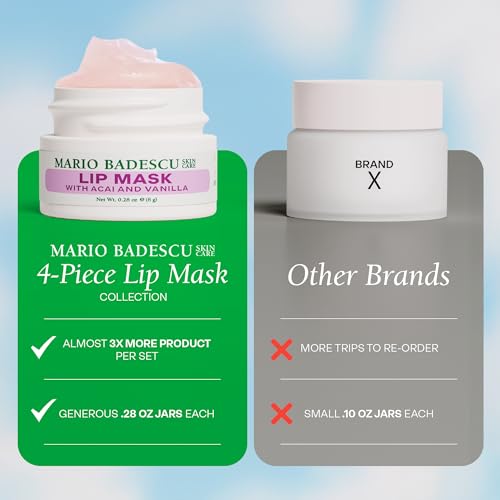 Mario Badescu Lip Mask, Overnight Lip Treatment Enriched With Skin Softening Coconut Oil and Hydrating Shea Butter