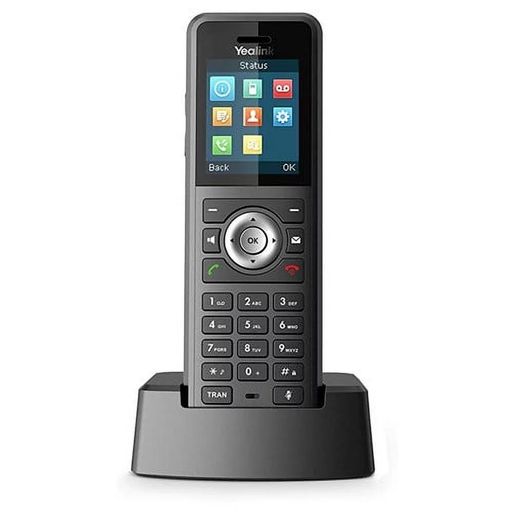 Yealink W59R Ruggedized DECT Cordless Handset, 1.8in. Color Display, 2-Line Operation, 3-Way Conferencing