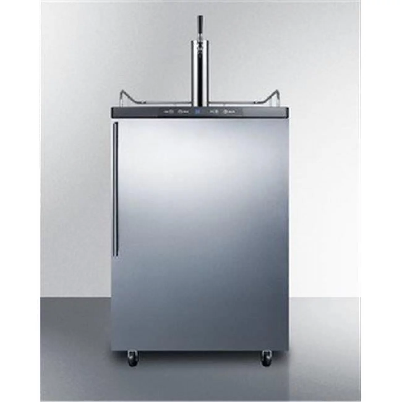 Summit Appliance SBC635MBI7SSHV Built-in Commercially Listed Electronic Beer Dispenser Auto Defrost Cabinet with Digital Thermostat Stainless Steel Door & Thin Handle, Black