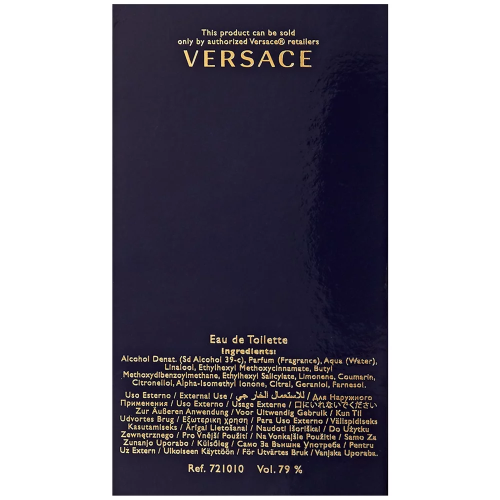 Dylan Blue by Versace Pour Homme Eau de Toilette Spray 3.4 oz (Pack of 6)