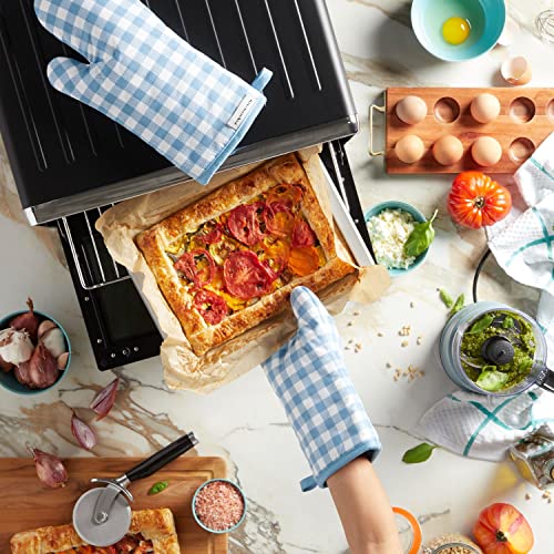 KitchenAid Gingham Oven Mitt 2-Pack Set, Passion Red, 7