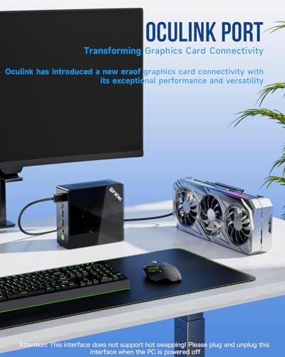 GMKtec M5 Plus Mini PC, AMD Ryzen 7 5825U (Upgraded 7430U/ 5700U), 16GB RAM&512GB PCIe3.0 SSD Desktop Computer with Dual 2.5G LAN, BT 5.2, WiFi 6E, Triple Display/Home & Office