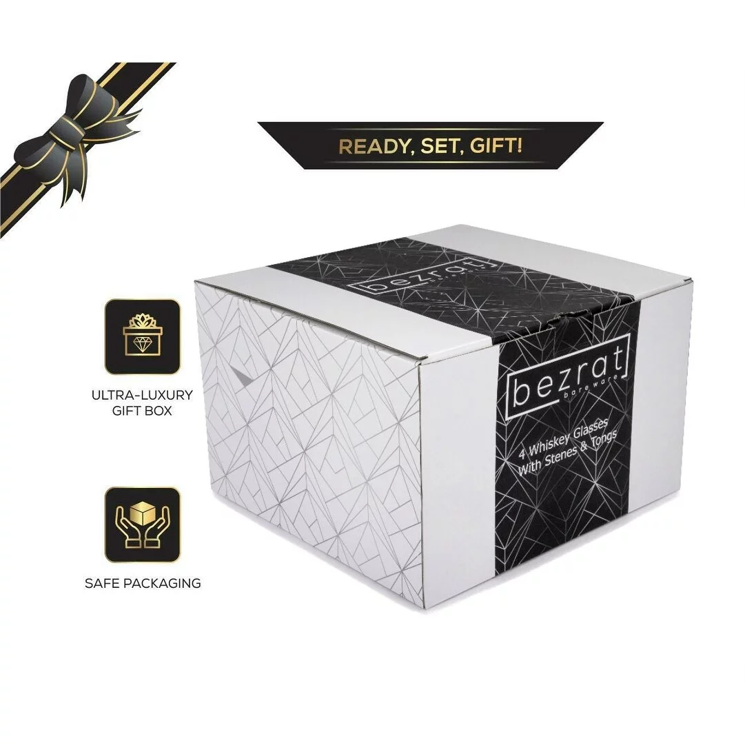 Bezrat Old Fashioned Whiskey Glasses Set