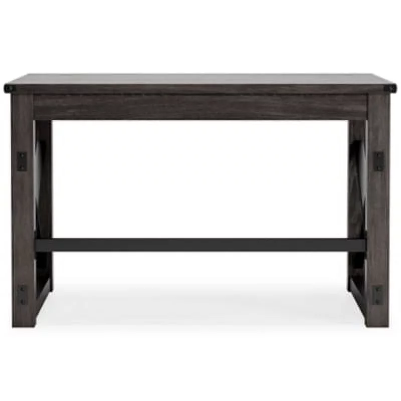 Signature Design by Ashley Freedan Rustic Farmhouse Home Office Desk, Dark Gray
