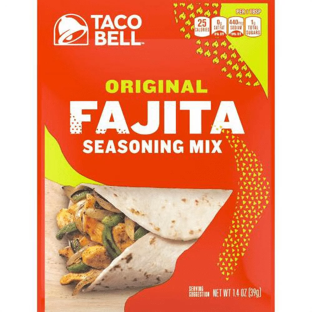 Taco Bell Fajita Seasoning Mix Original, 1.0 OZ (Pack of 20)