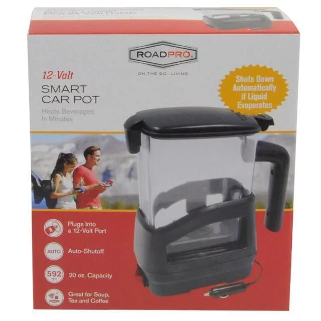 Roadpro 12v 13.5-ounce Smart Pot Ii RP5027S Electric Hot Pot Travel Kettle
