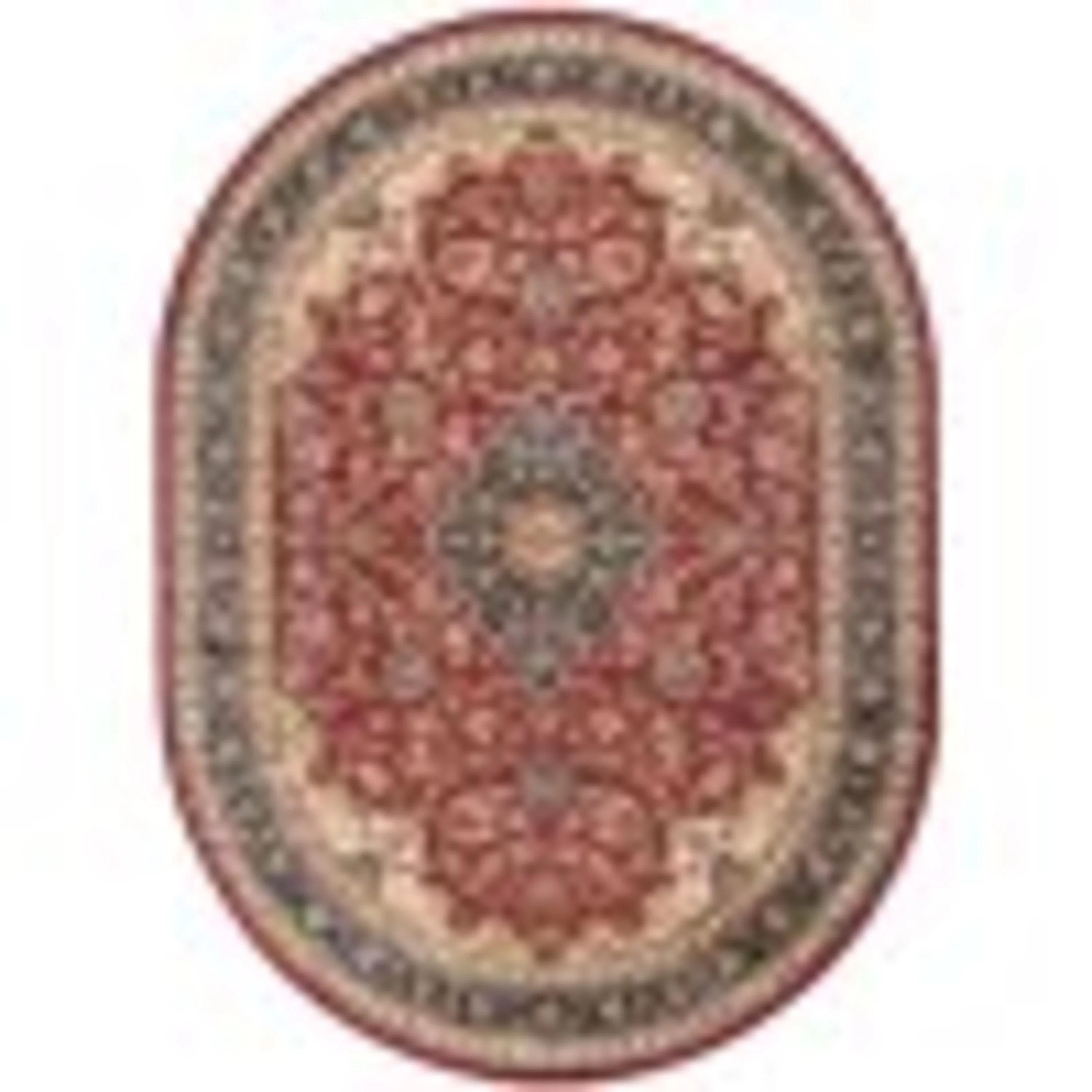 5x8 Oval Transitional Red Oval Area Rugs for Living Room | Bedroom Rug | Dining Room Rug | Indoor Entry or Entryway Rug | Kitchen Rug | Alfombras para Salas 5'3'' x 7'3'' Oval
