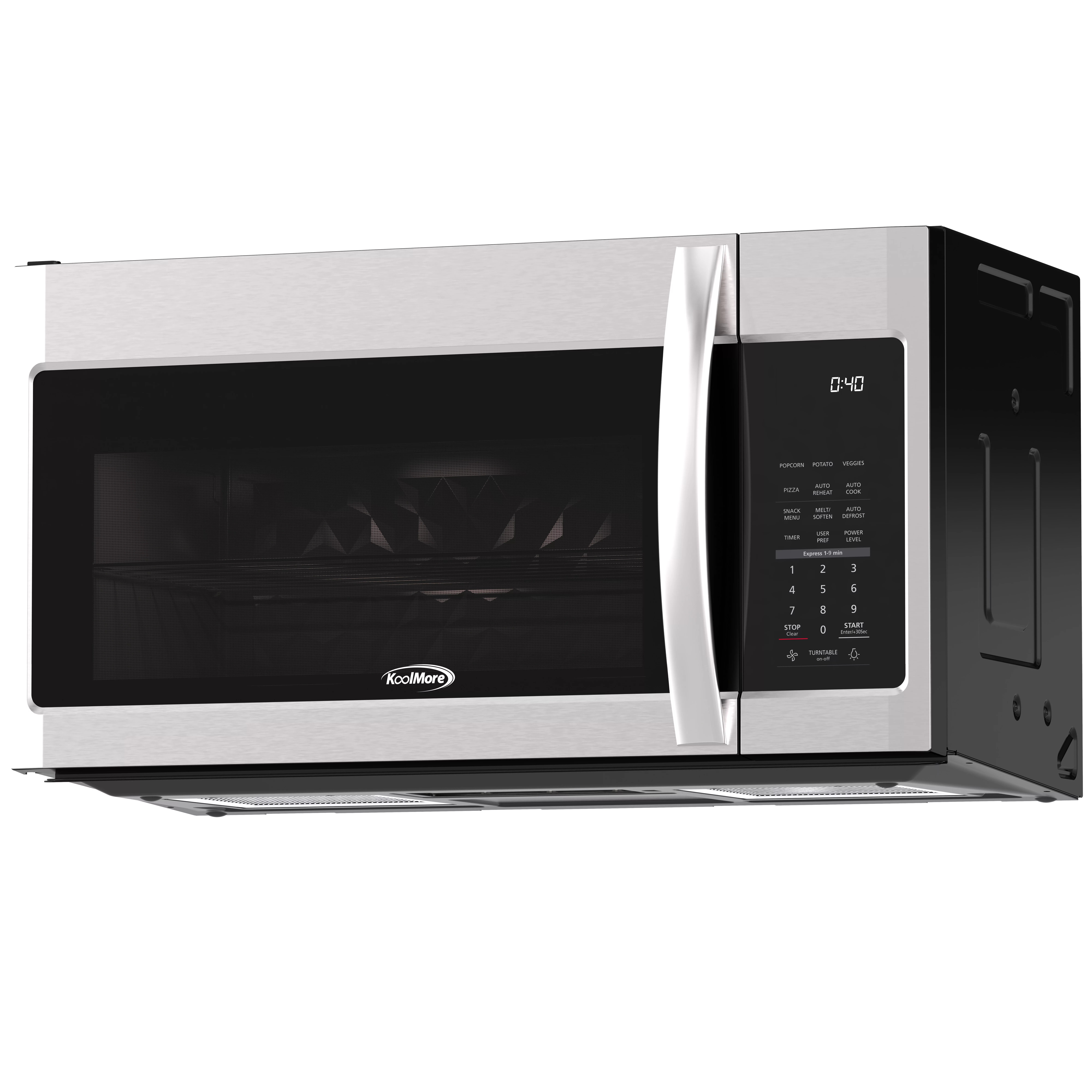 KoolMore 1.9 Cu. ft. Over the Range Stainless Steel Microwave.