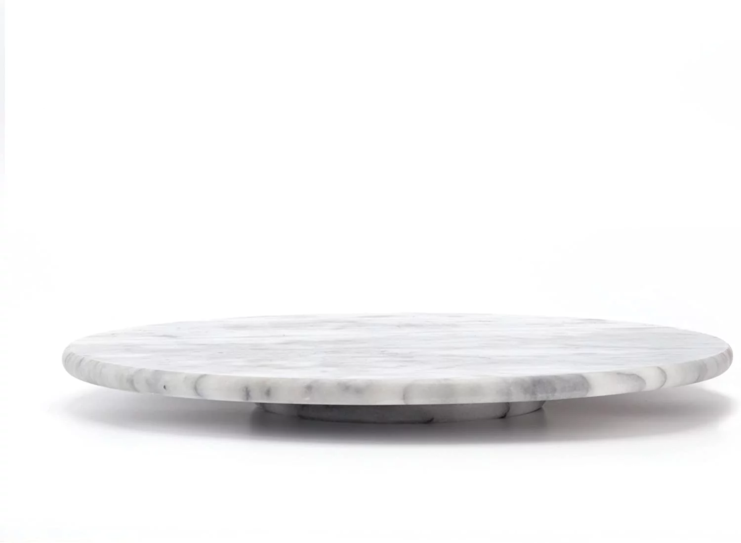 Creative Home Natural Marble Lazy Susan Turntable Rotating Serving Plate Dining Table Organizer, 12