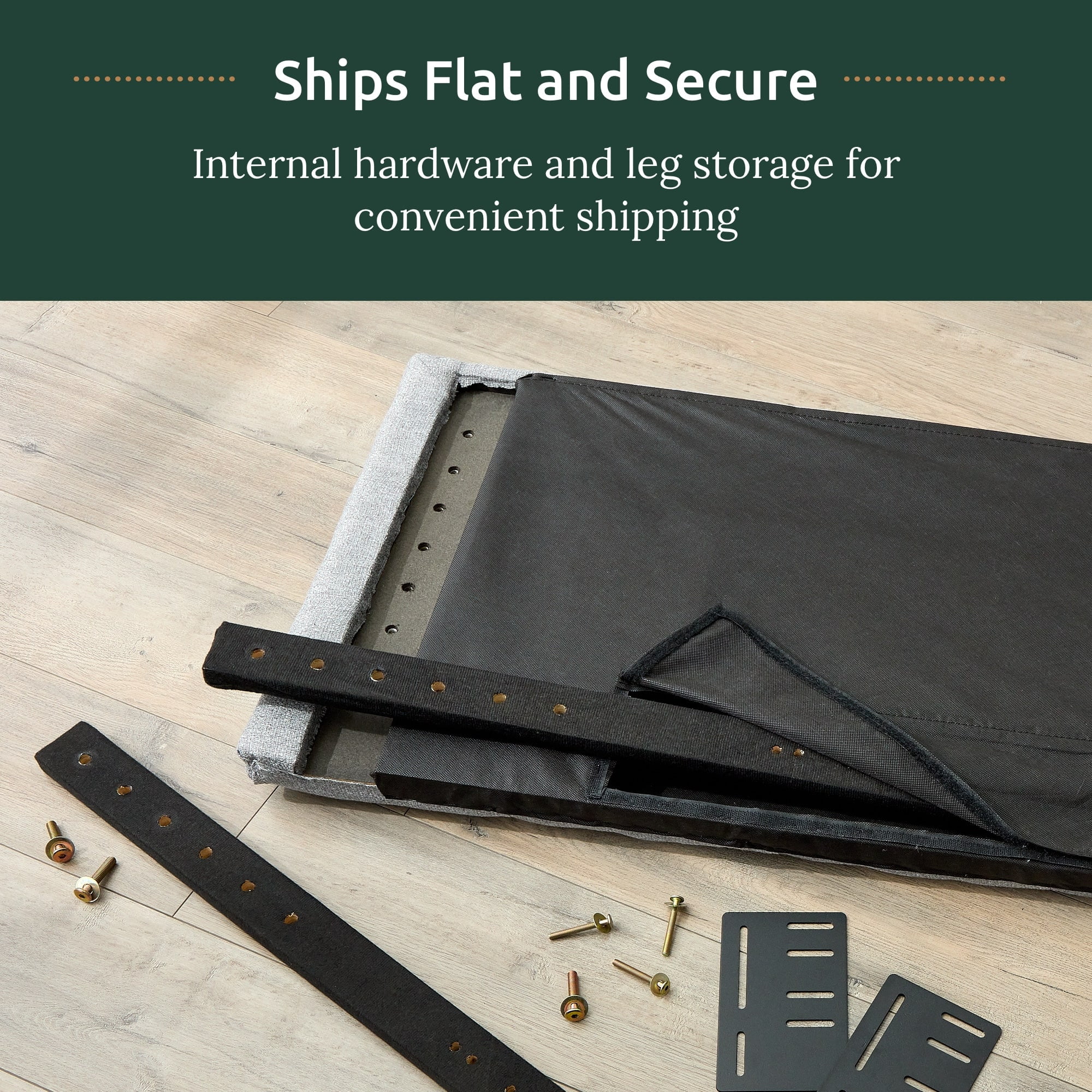 Rest Haven Eugene Diamond Tufted Upholstered Headboard, Full, Cream