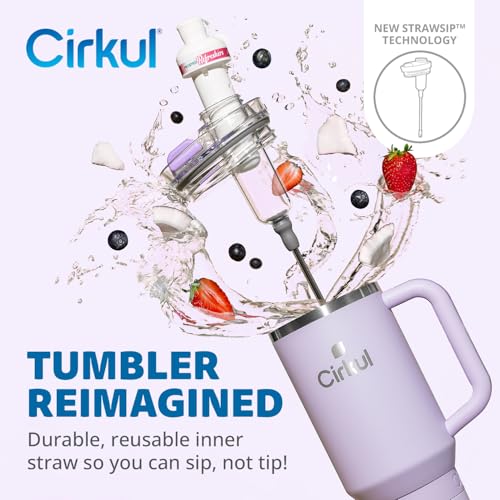 Cirkul 40oz. Carbon Stainless Steel Tumbler with Handle, All-Day StrawSip™, Double-Wall Insulated