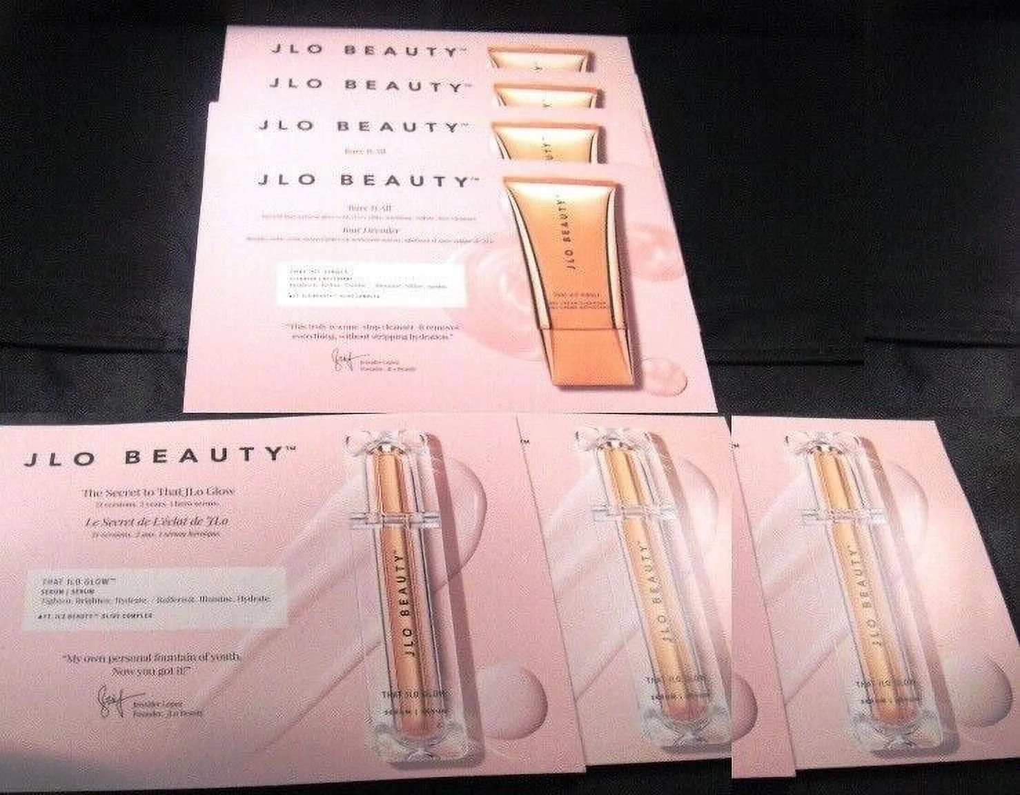 7 JLO BEAUTY Sample Lot THAT JLO GLOW Serum + THAT HIT SINGLE Cleanser FREE SHIP New