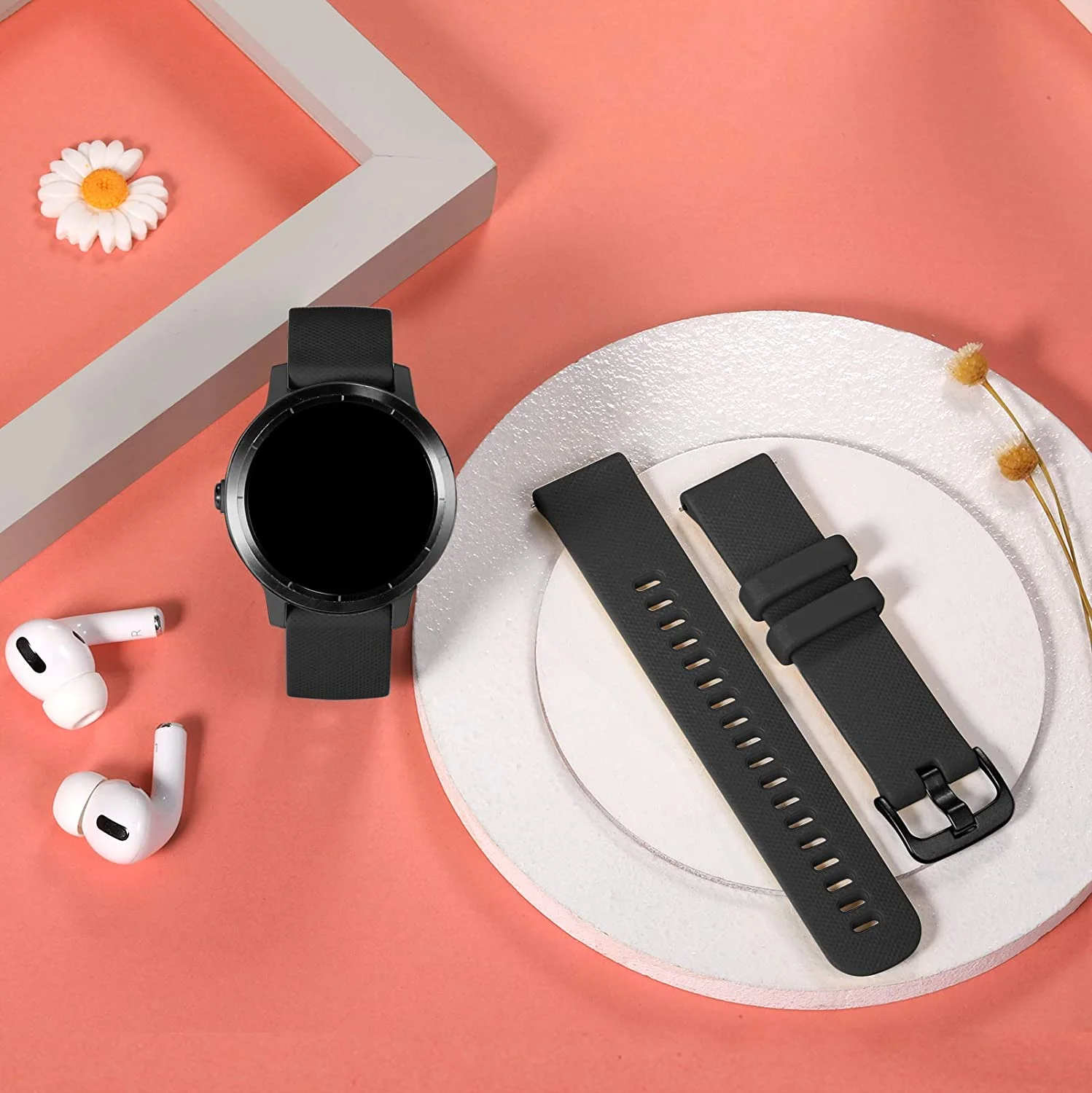 Compatible with Garmin Vivoactive 3 /Vivoactive 3 Music Watch /,20mm Silicone for Galaxy Active 2