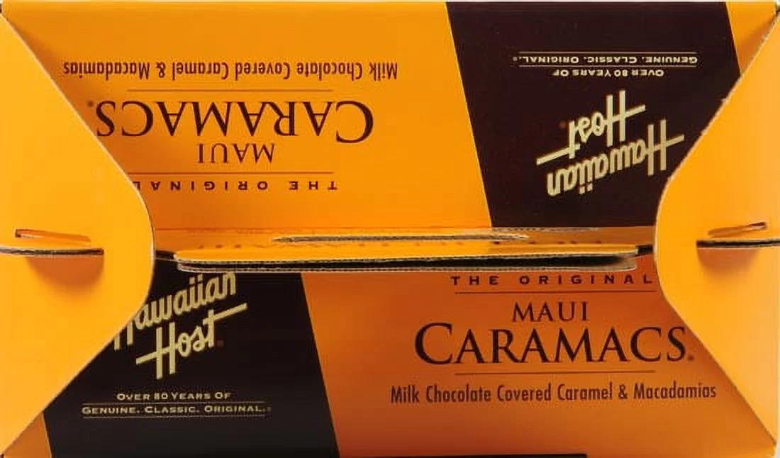 Hawaiian Host Milk Chocolate Covered Caramel Macadamias, 6 Oz., 6 Count