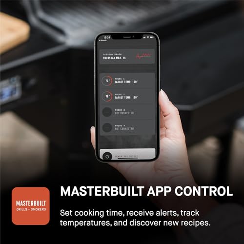 Masterbuilt? Gravity Series? 800 Digital Charcoal Grill, Griddle and Smoker with Digital Control, App Connectivity and 800 Cooking Square Inches in Black, Model MB20040221