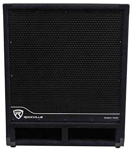 Rockville RBG15S 1600w Active Powered PA Subwoofer w/DSP + Limiter Pro/DJ, 15 inch, Black