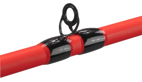 Lew's MACH Smash Baitcast Reel and Fishing Rod Combo, IM6 Graphite Blank Fishing Rod, Split Grip Winn Dri-Tac Handle, Fluorescent Red