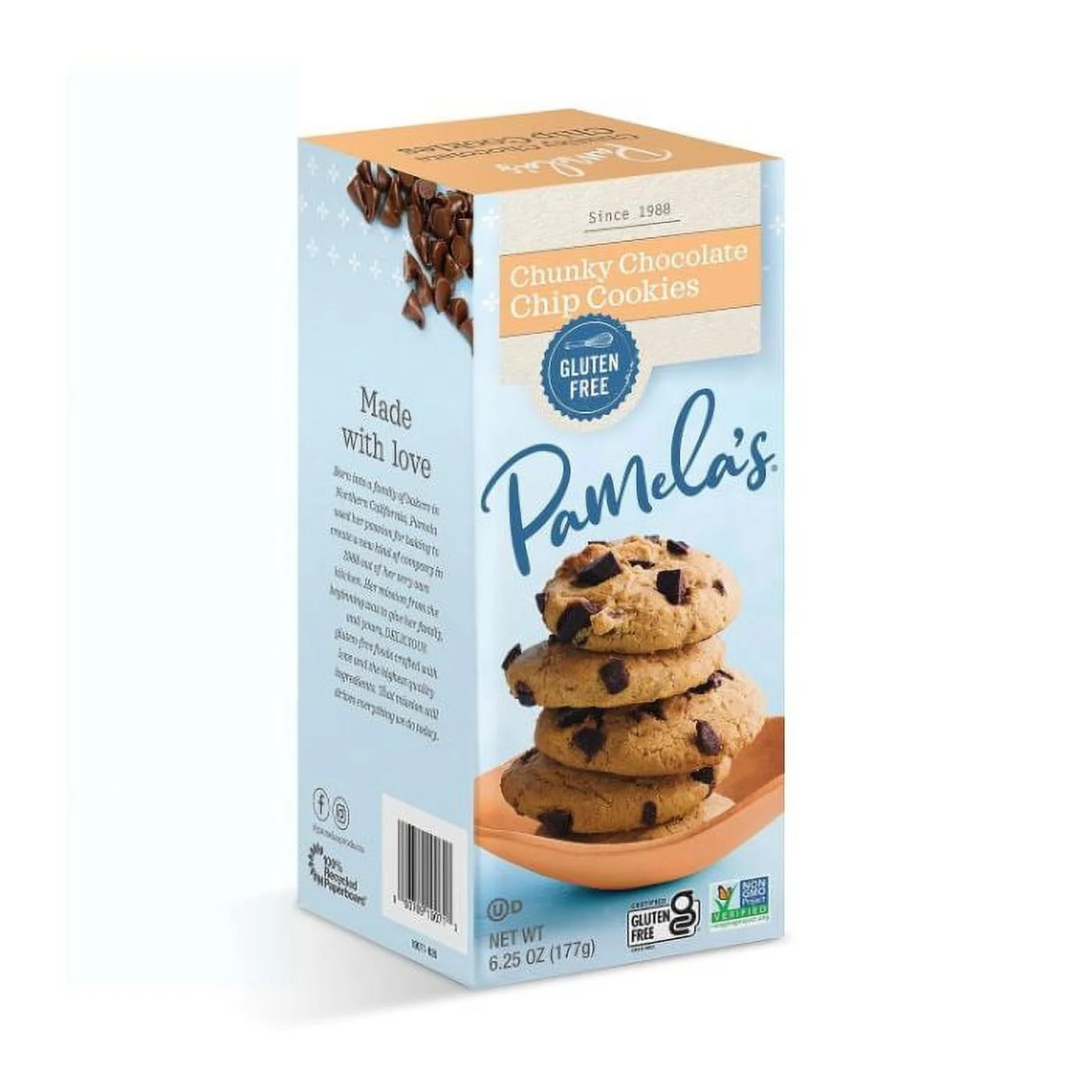 PAMELAS COOKIES CHUNKY CHOCO CHIP 6.25 OZ - Pack of 6