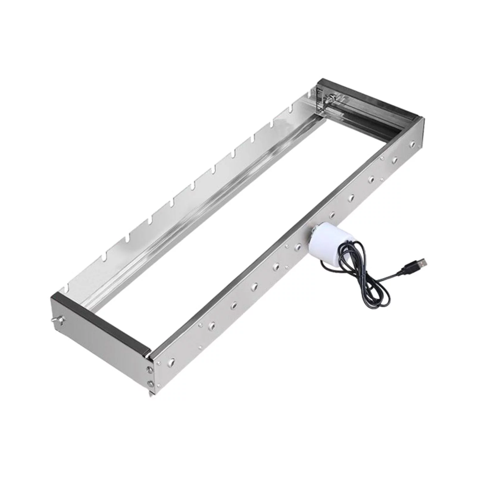 Barbecue Grill Adjustable Width Rolling Heavy Duty Cooking Grill Sturdy DIY Automatic Rotary Frame Accessories for Hiking Travel BBQ Outdoor 60cm