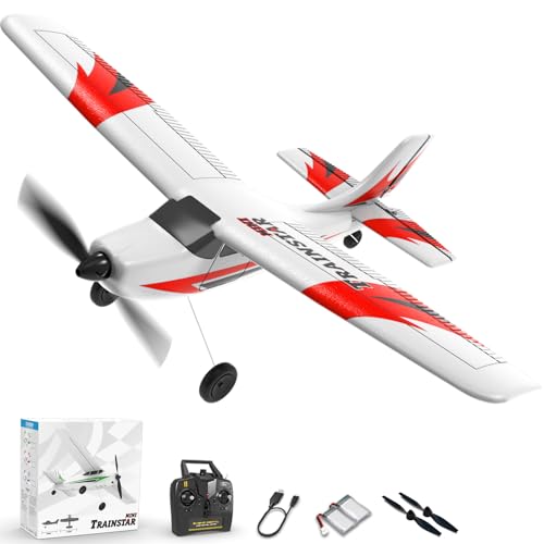 VOLANTEXRC RC Plane Trainer 3CH Remote Control Airplane with Prop Saver, 6-Axis Gyro Stabilizer & 3 Modes to Fly, Hobby Radio Controlled Aircraft RTF for Beginners, Adults, Boys and Kids (400mm,Green)