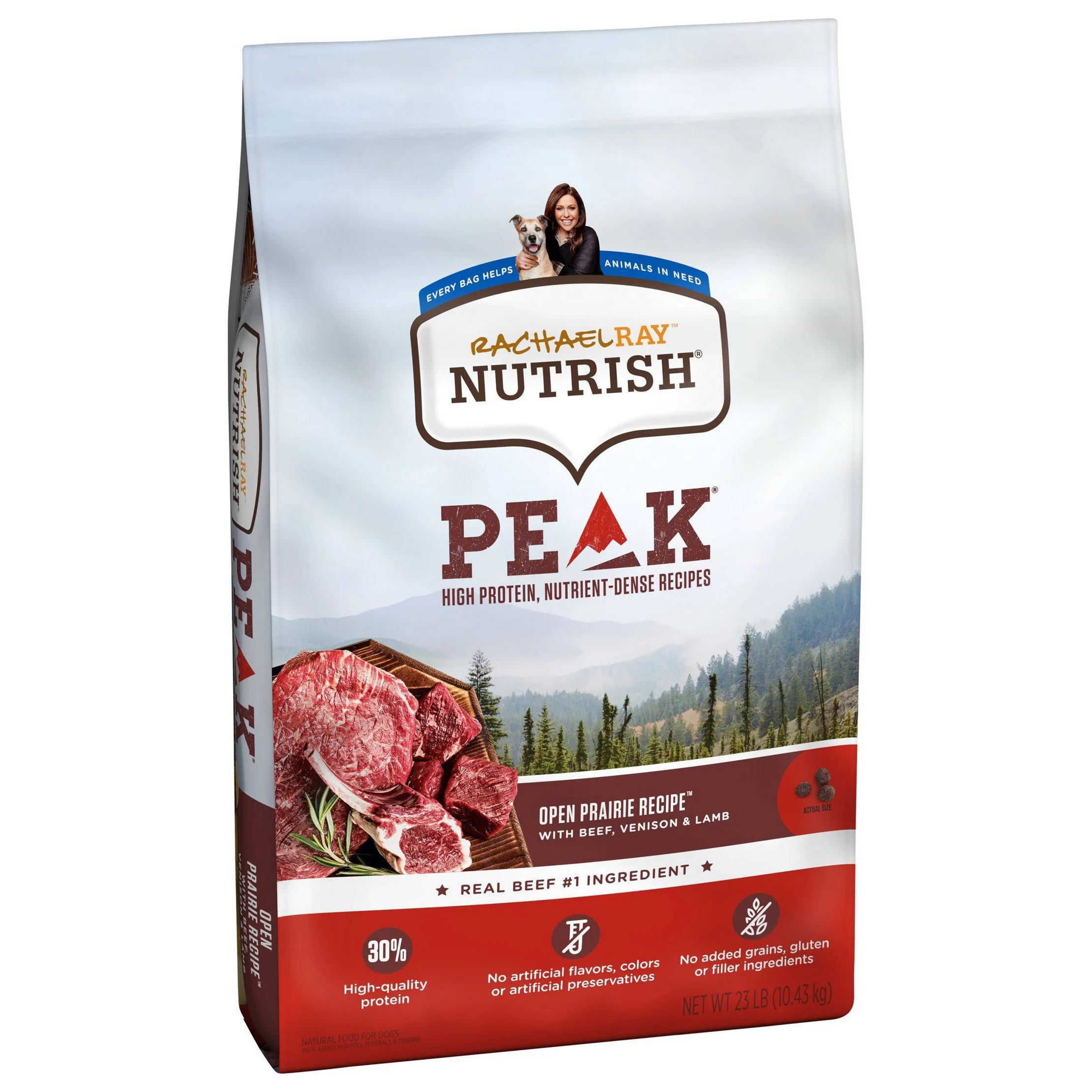 PEAK Natural Open Range Recipe with Beef, Venison & Lamb Dry Dog Food - 23lb