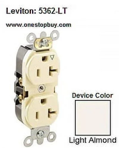 Leviton 5362-LT 20A-125V WIRE LEAD REC