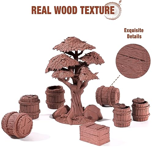 OVV3D Wood 3D Printer Filament Bundle - Wood PLA Filament 1.75mm, 200g x 4 Pack (Walnut, Oak, Cherry, Teak)