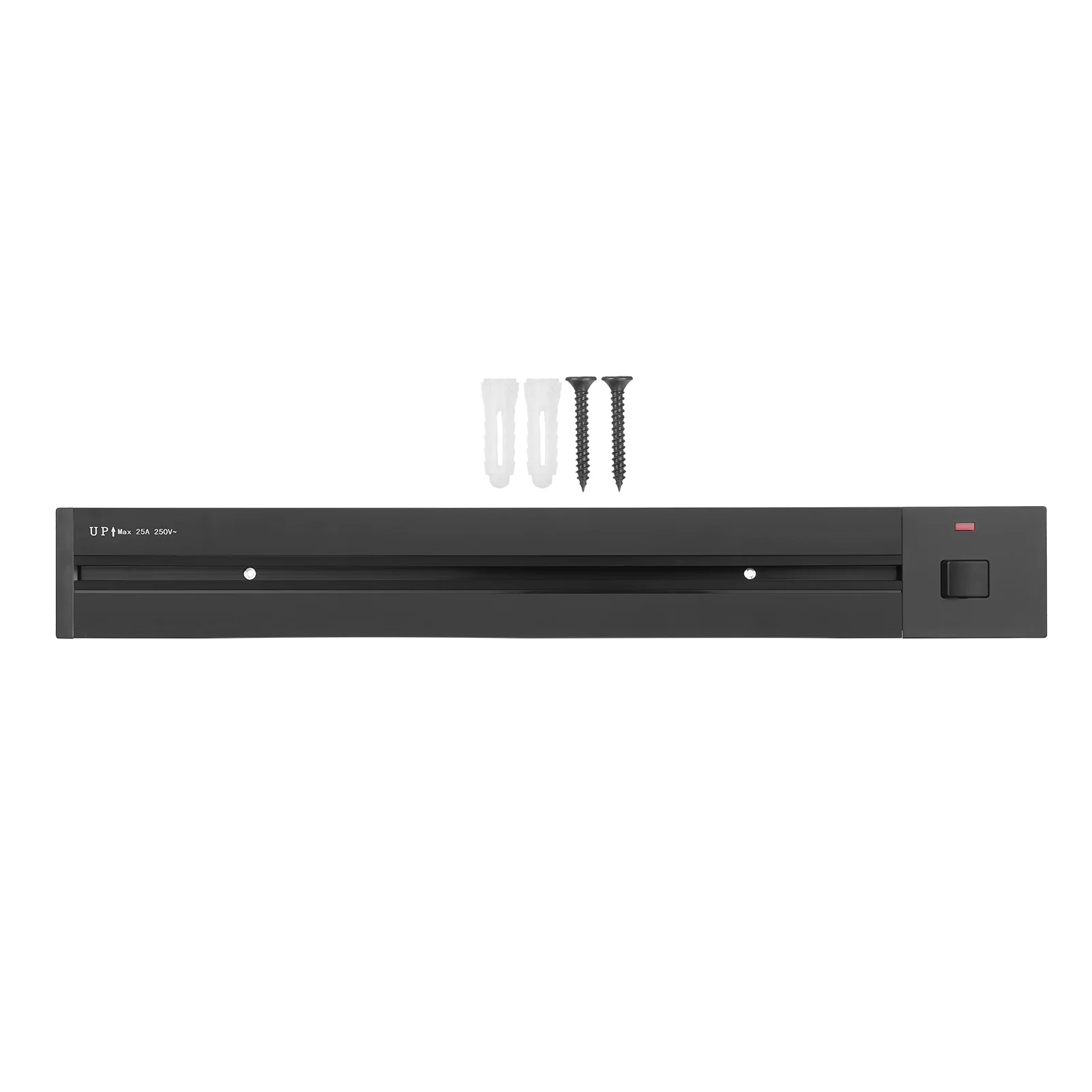 Walmeck Electrical Outlet Track Wall Power Outlet Track 60cm Aluminum Alloy Kitchen Sockets Track Wall Outlet Extension Sliding Rail Works with Movable Power Outlet