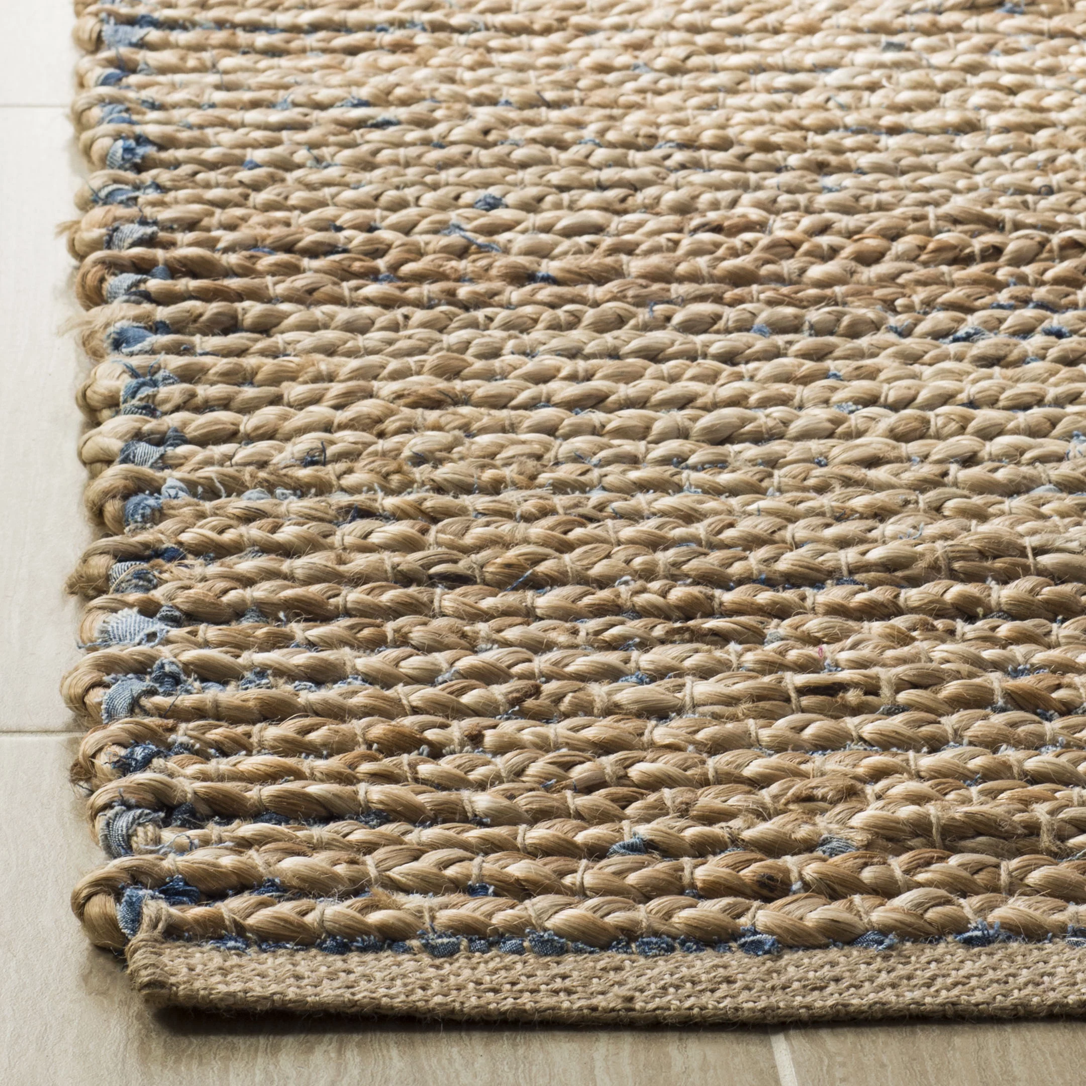 SAFAVIEH Cape Cod Braganza Striped Jute Area Rug, 2'3