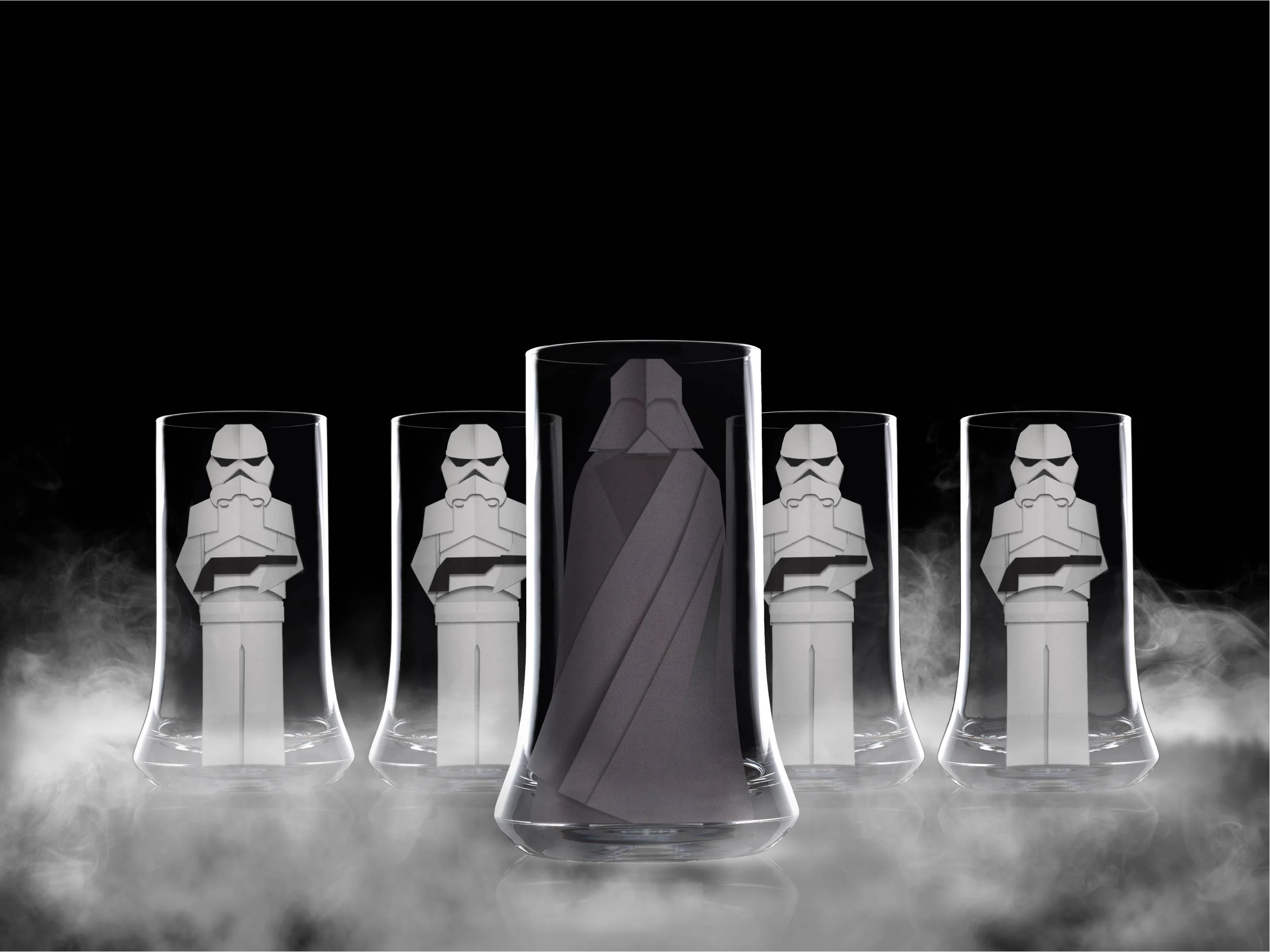 Star Wars Beware Of the Dark Side Tall Drinking Glass - Set of 2