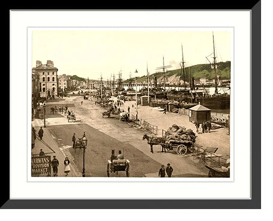 Historic Framed Print, The Quays. Waterford. Co. Waterford Ireland, 17-7/8