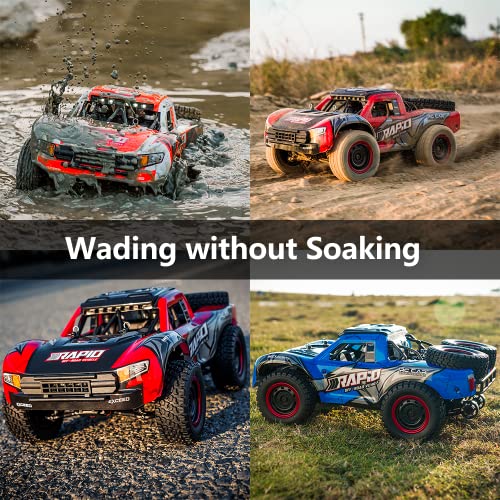 1/14 Hobby RC Truck for Adults, 30 MPH High Speed Remote Control 4WD Car, All Terrain Rock Crawler Truck for Boys 4X4 Off-Road Racing Car with 2 Batteries