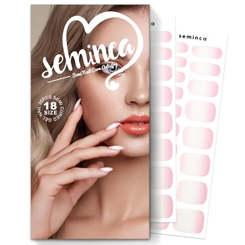 Semi Cured Gel Nail Strips-Easy Apply Christmas Gel Nail Stickers Holiday Semi Cured Manicure Strips with Sparkling Xmas Designs (Classic Yule)