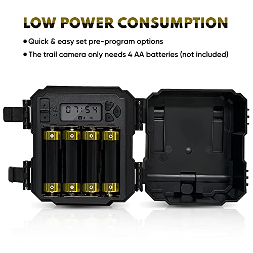 WOSPORTS Mini Trail Camera 2 Pack 24MP 1080P HD, Hunting Cam with Night Vision Motion Activated, Game Camera for Wildlife Monitoring