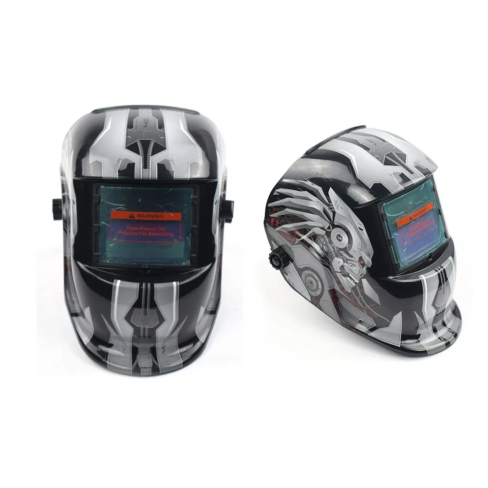 Solar Powered Welding Helmet Auto Darkening Welding Helmet Professional Welding Mask Wide Shade Range Large Viewing Area (B Styl