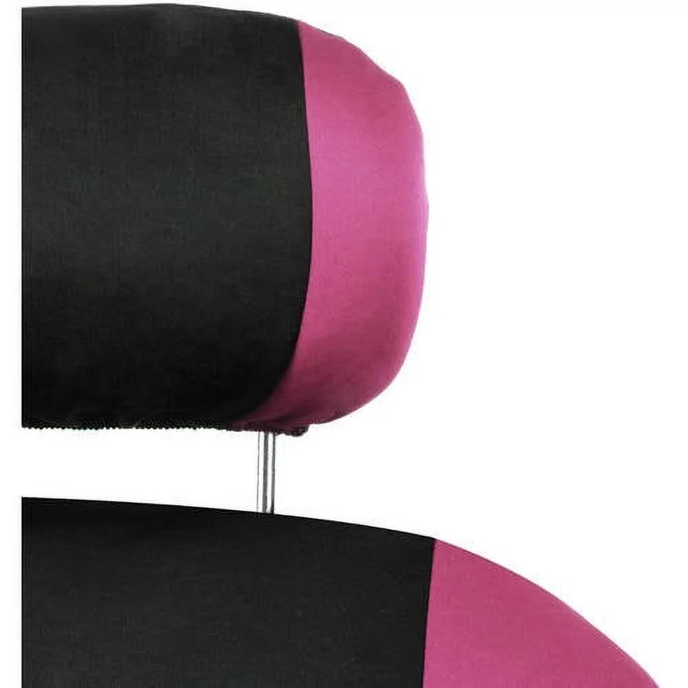 BDK Pink Hawaiian Design Car Seat Covers, 9 Piece Set